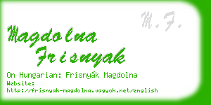 magdolna frisnyak business card